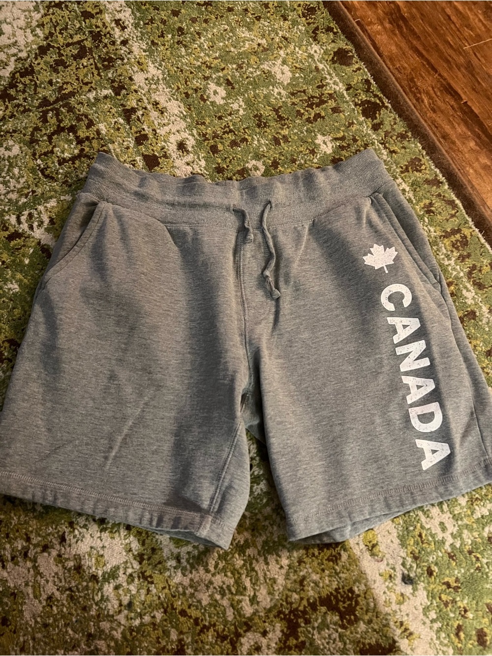 Joe Fresh Grey and Cream Cozy Lined Sweatshorts